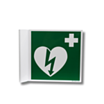Rettungszeichen E010 (AED) Fahnenschild