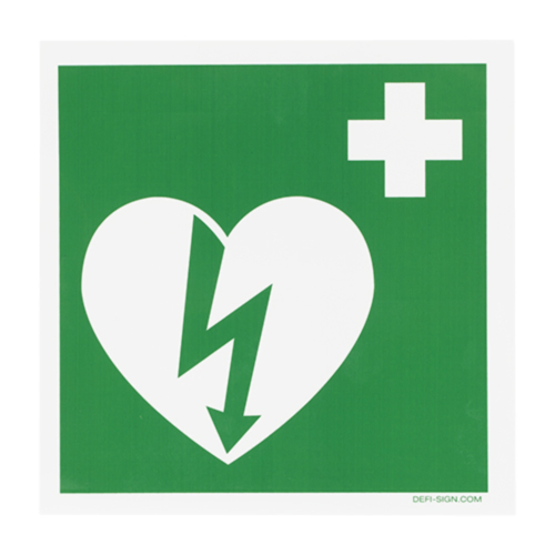 Rettungszeichen E010 (AED) Aufkleber - 5531