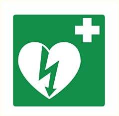Rettungszeichen E010 (AED) Aufkleber - 9023