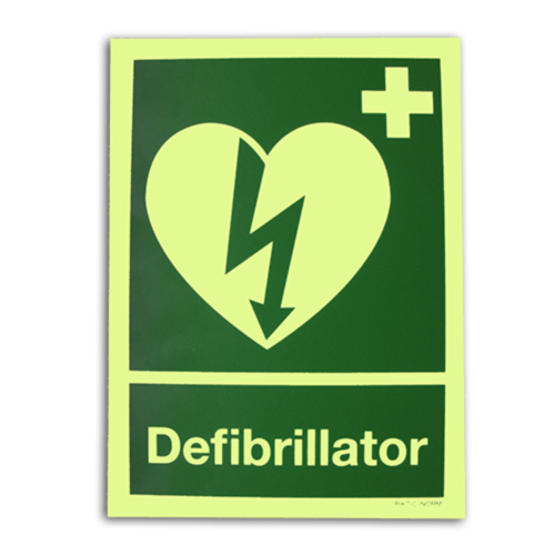 Defibrillator Schild