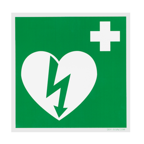 Rettungszeichen E010 (AED) Aufkleber - 10179