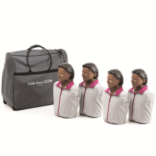 Laerdal Little Anne QCPR 4er-Pack - dunkelhäutig